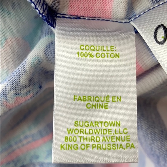 Lilly Pulitzer Beacon Jersey Knit Fish Striped Shift T-shirt Dress, XS - Picture 7 of 8